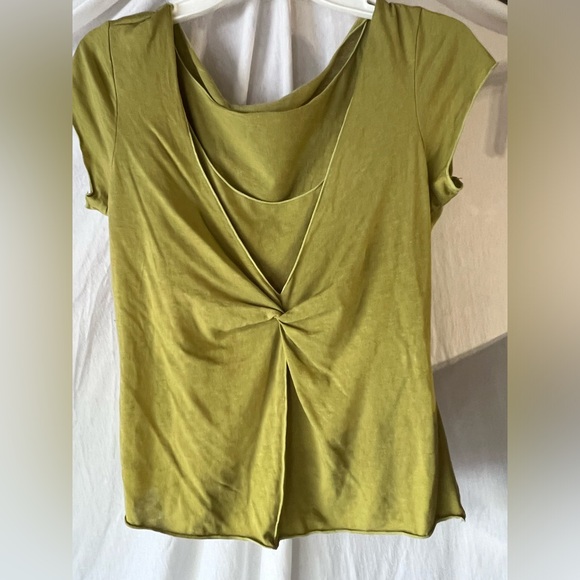 INC International Concepts Tops - Women’s I.N.C. Green top-layered look short sleeve